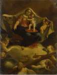 Martinez Sebastian Madonna and Child Seated on a Chair in the Clouds  - Hermitage